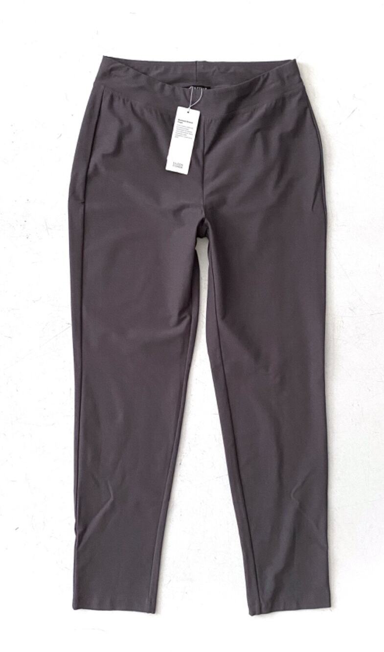Eileen Fisher Pull On Washable Stretch Crepe Slim Ankle Pant Pants Meteor XS